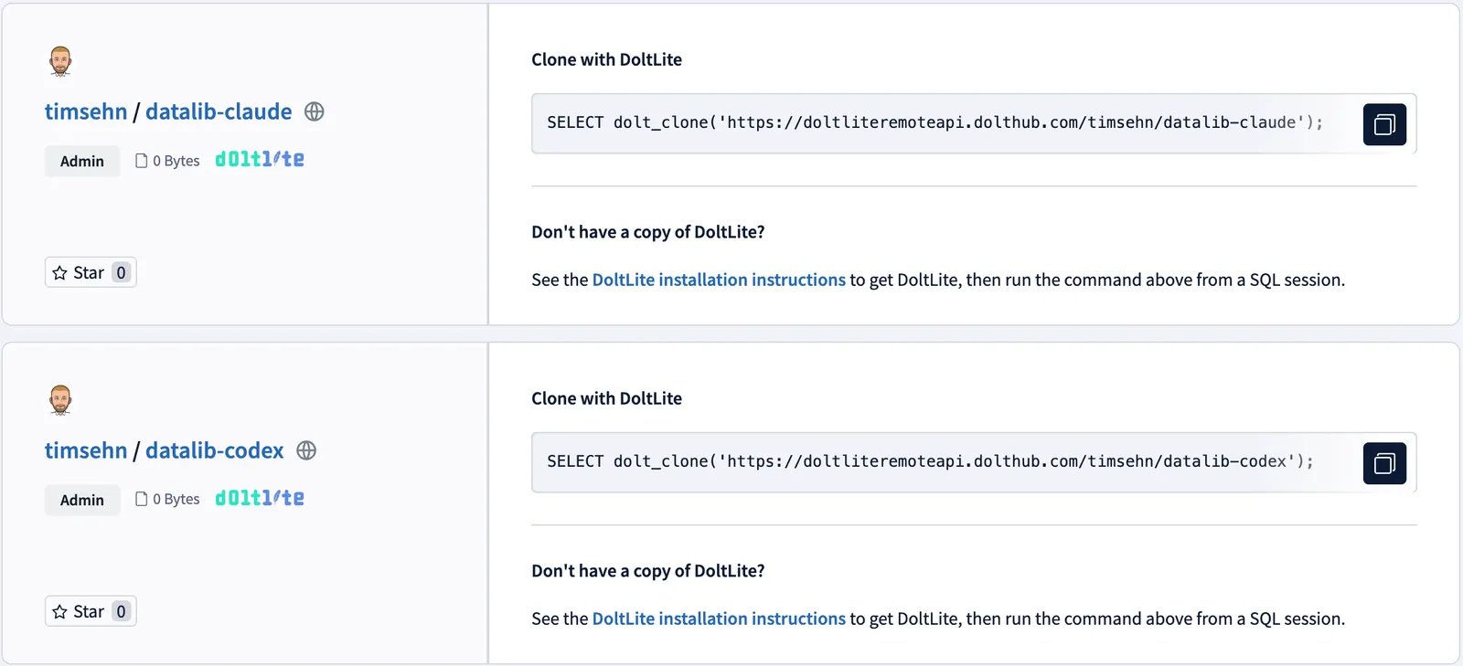 Claude/Codex on DoltHub