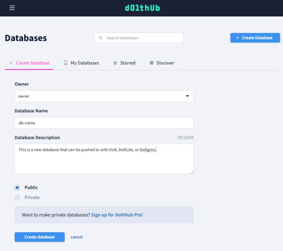 New Repository Page