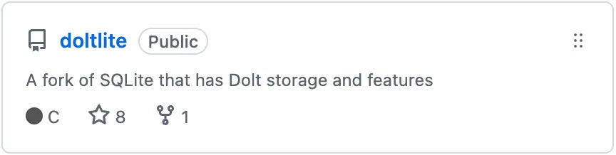 DoltLite GitHub Pin