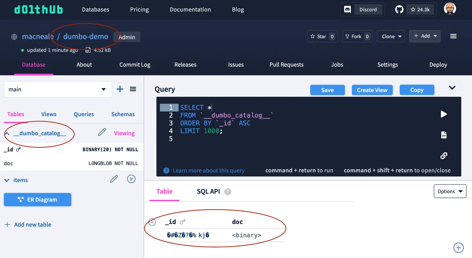 Dumbo On DoltHub