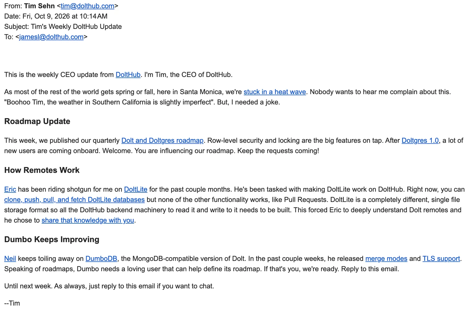 Email Sample