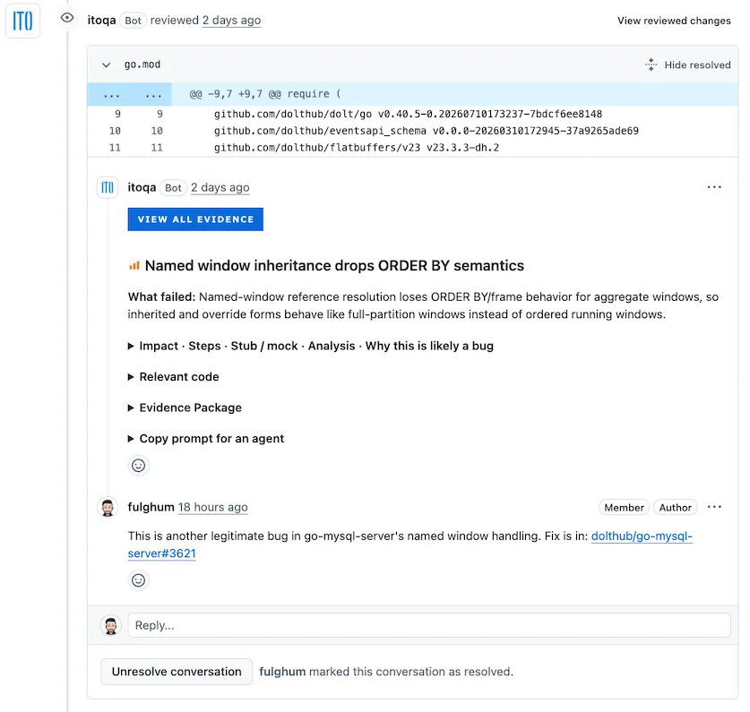Ito issue comment named window inheritancedrops ORDER BY