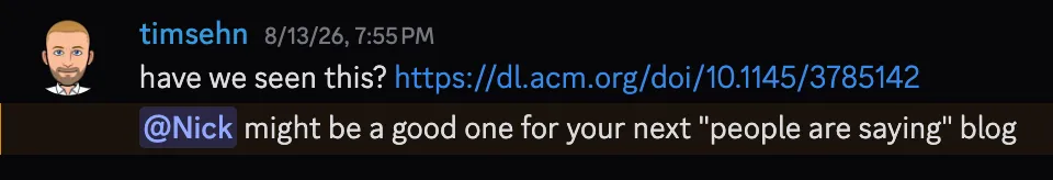 Tim calls me to action