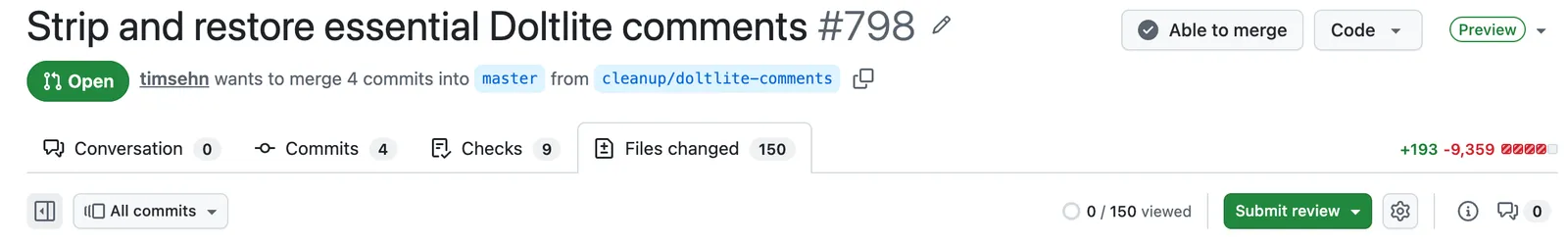 Remove Comments Results