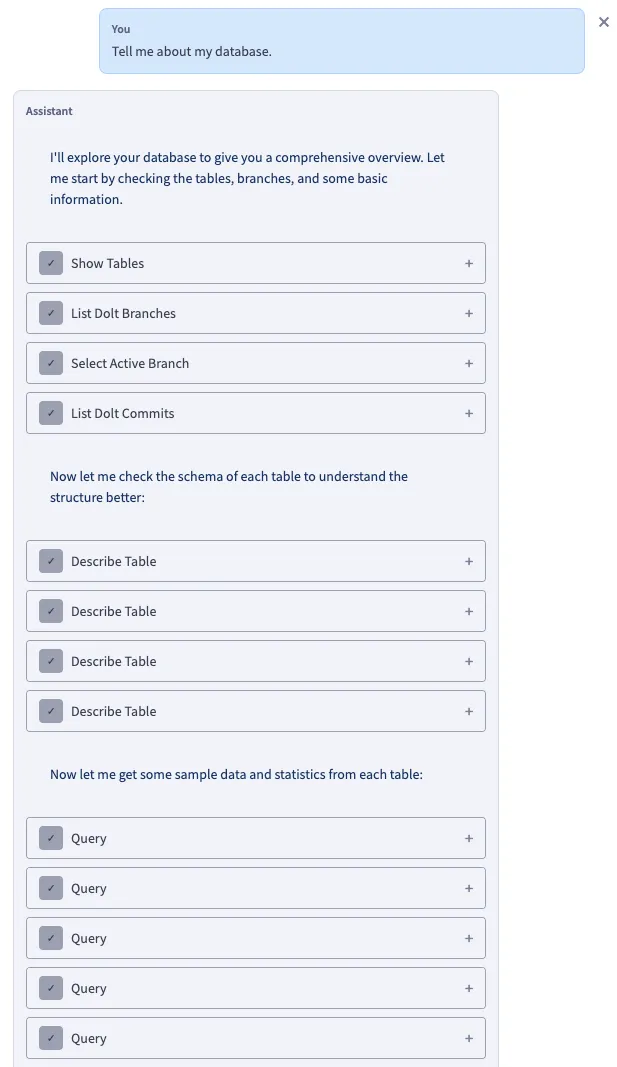 Tell Me About My Database - Dolt